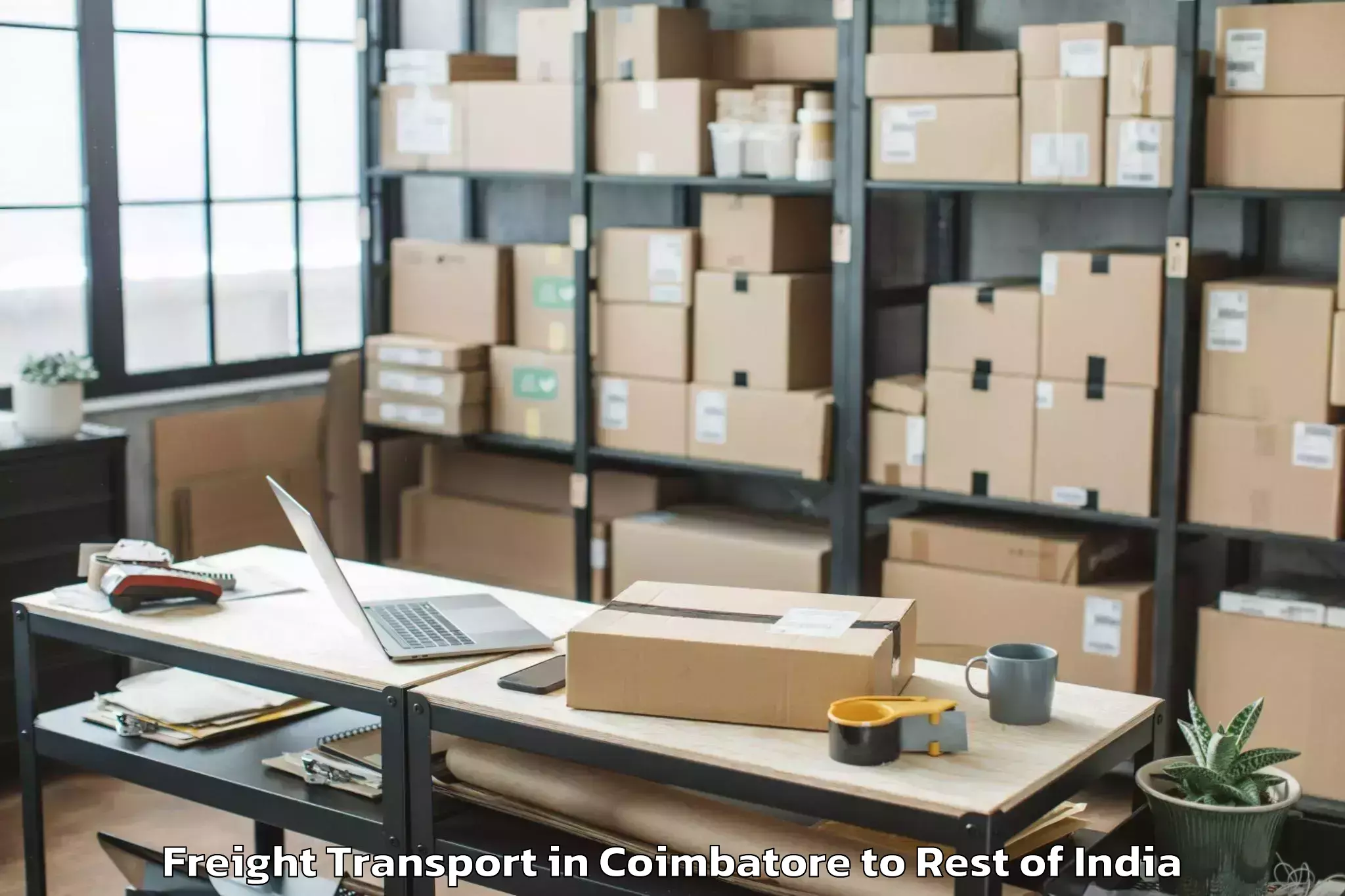 Book Your Coimbatore to Basar Freight Transport Today